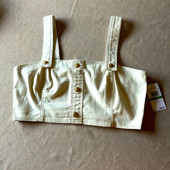 NWT Michael Kors denim crop top - Picture 1 of 7